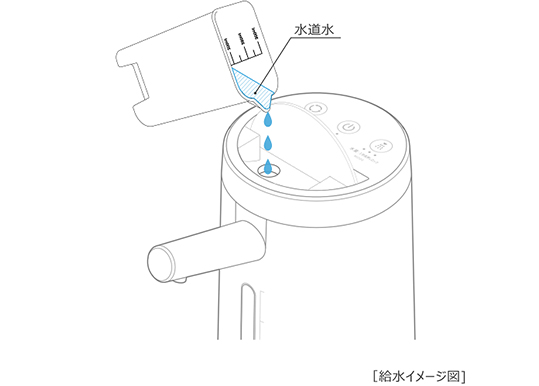 水道水から生成するため経済的